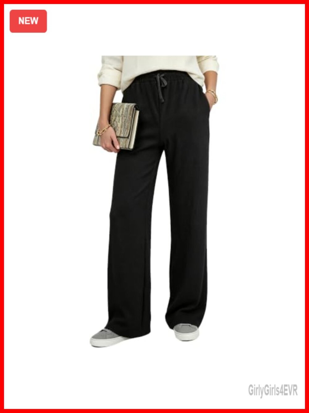 Women's French Terry Sweatpants with Pockets Loose High Waist Athletic Lounge